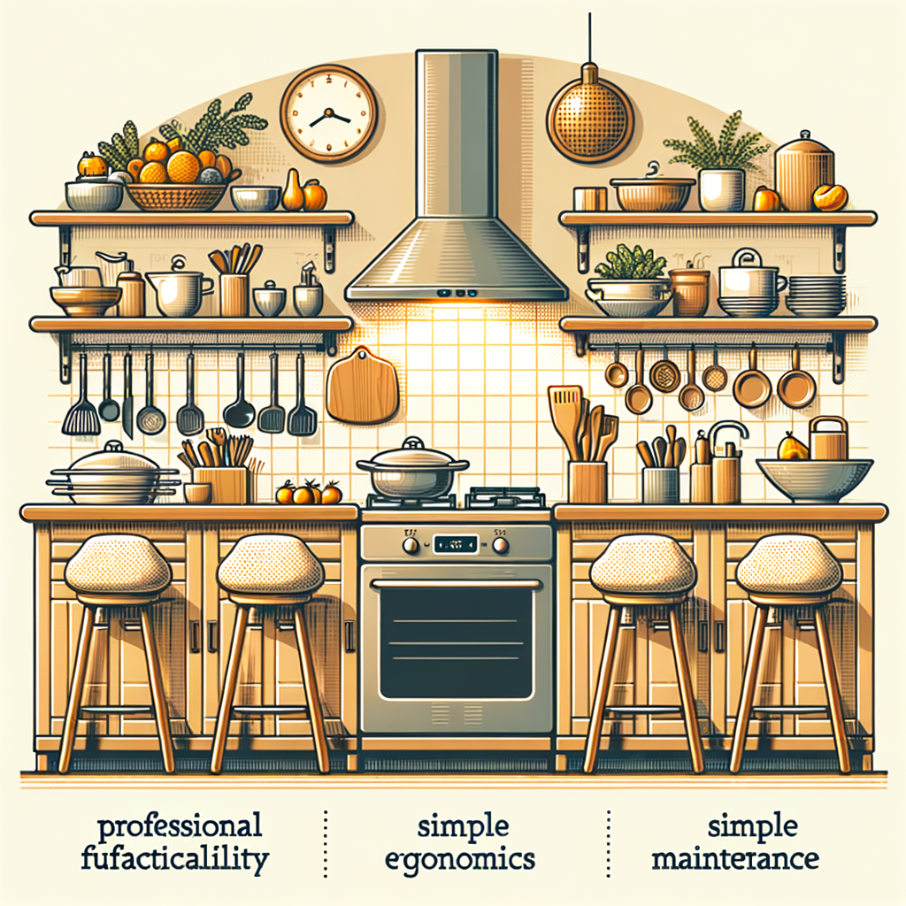 Imagen de mobiliario adecuado para una cocina funcional y estilosa