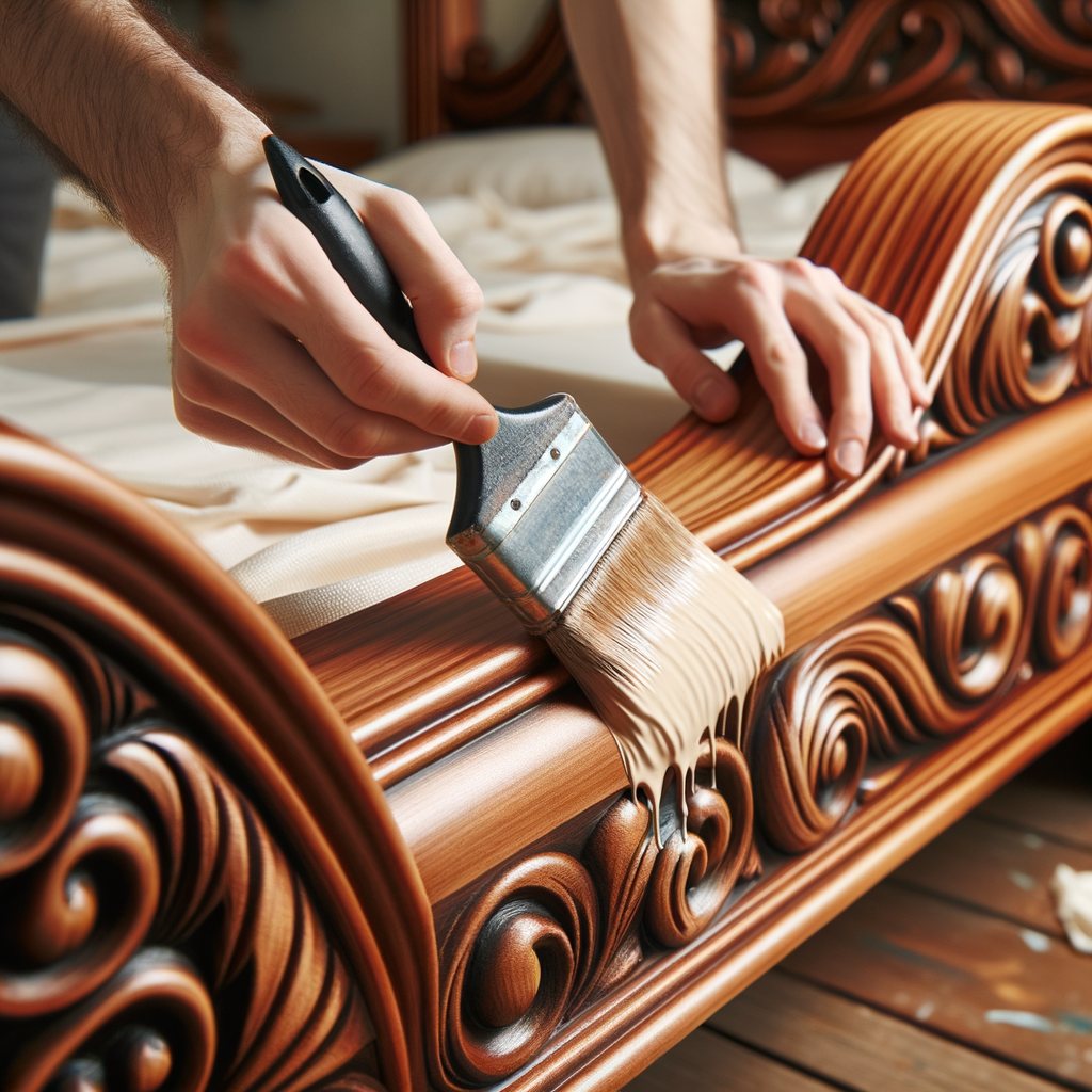 Atendiendo las imperfecciones de la cama de madera