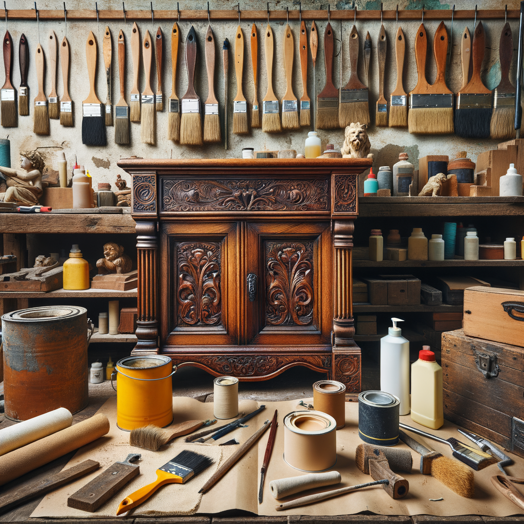 Proceso de lijado en la restauración de armarios de madera