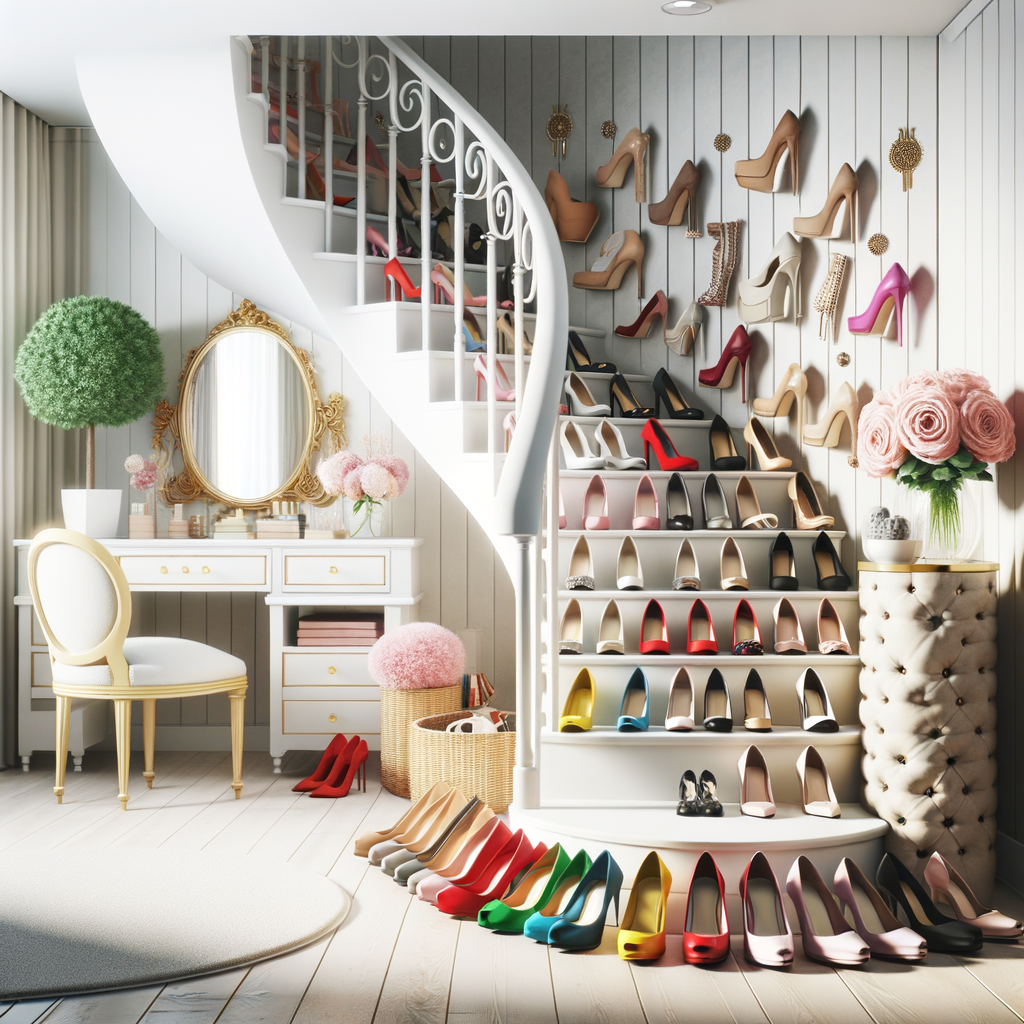 Innovaciones decorativas en el hogar con zapatos y escaleras